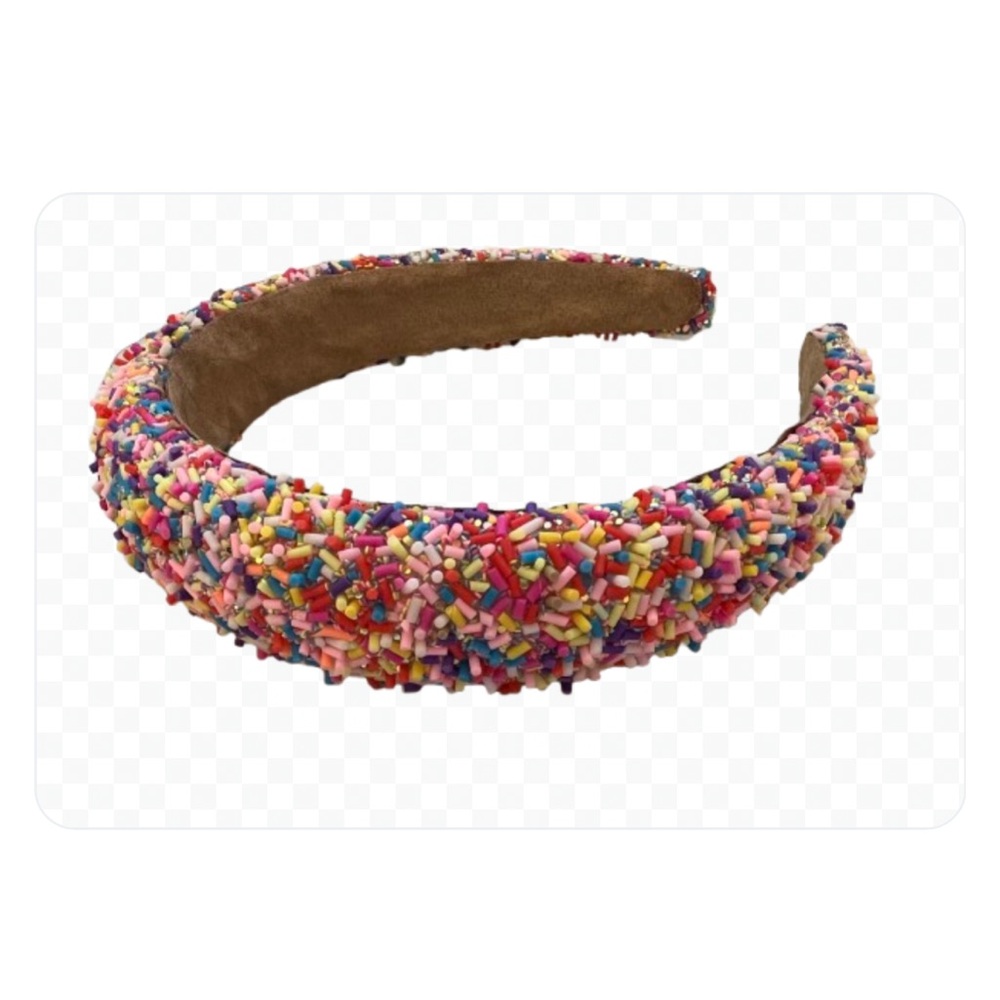 DeLoox Pink Confetti Sprinkles Party Birthday Headband One Size